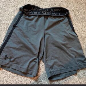 Under Armour Men's Charcoal Gray Athletic Shorts with Black Trim